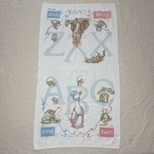 Vintage 1990 Beatrix Peter Rabbit ABC XYZ Bath Towel 90s Goose Puddle-Duck Baby‎